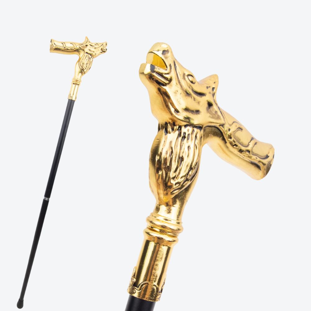 Classic Golden Deer Metal Cane