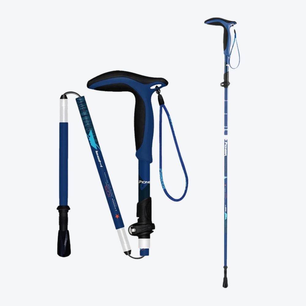 Folding Anti-shock Sports Walking Stick for Trails and Hiking - Bastoni