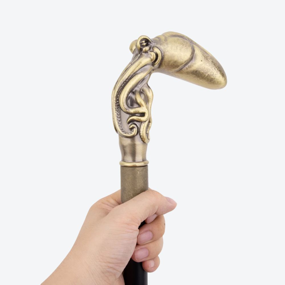 Ancestral Bronze Squid Metal Cane-Bastoni UK