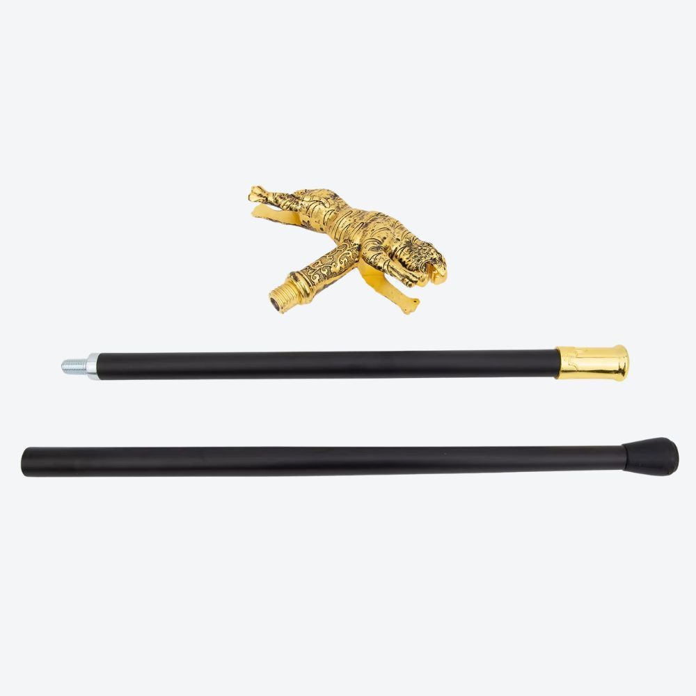 Ancestral Golden Tiger Metal Cane-Bastoni UK