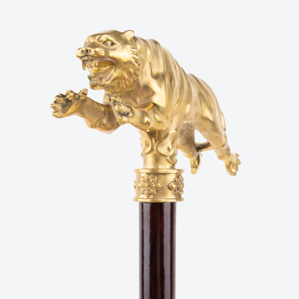 Ancestral Golden Tiger Wooden Cane Classic-Bastoni UK