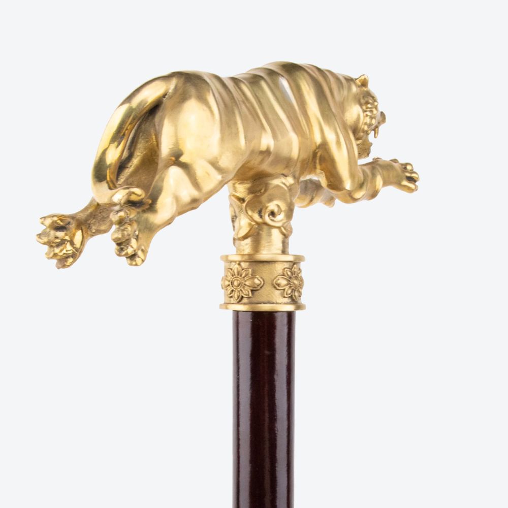 Ancestral Golden Tiger Wooden Cane Classic-Bastoni UK