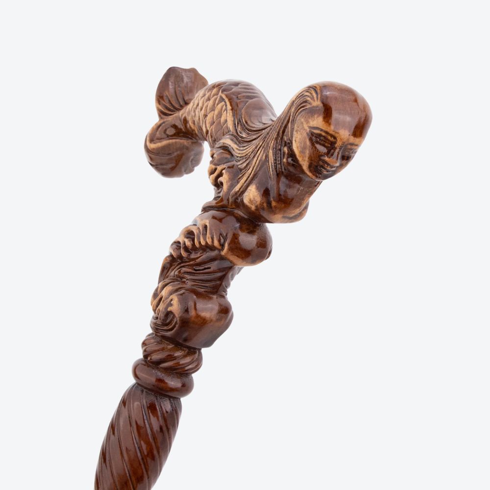 Atlantic Mermaid Vintage Wooden Cane-Bastoni UK