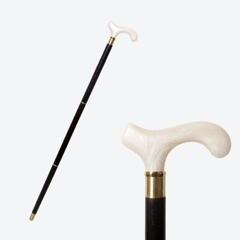 Bastoni Black Elegant African Wood Modern Walking Stick