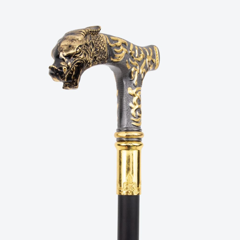 Classic Dragon Head Metal Cane-Bastoni UK