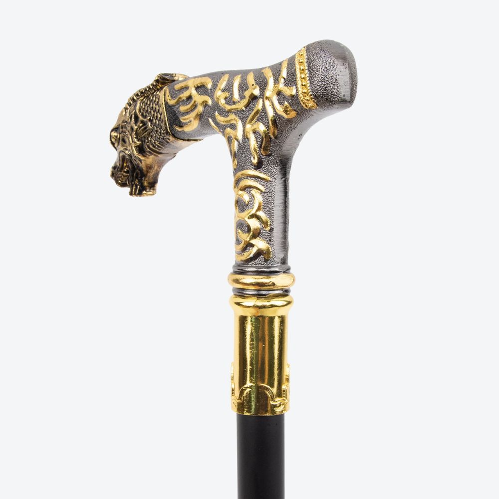 Classic Dragon Head Metal Cane-Bastoni UK