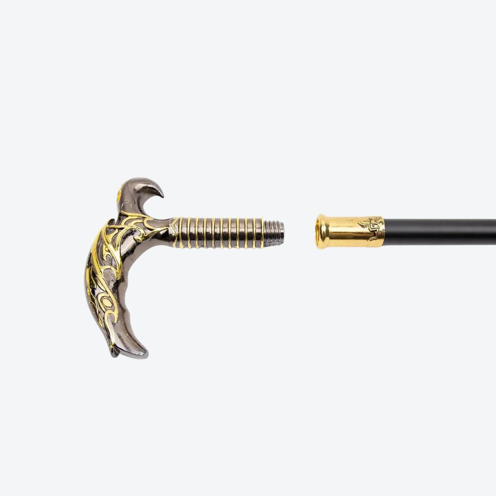 Classic Golden Claw Metal Cane-Bastoni UK