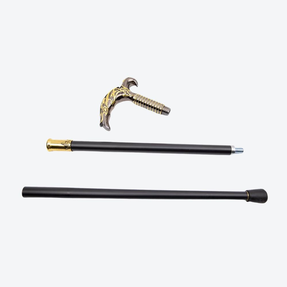 Classic Golden Claw Metal Cane-Bastoni UK