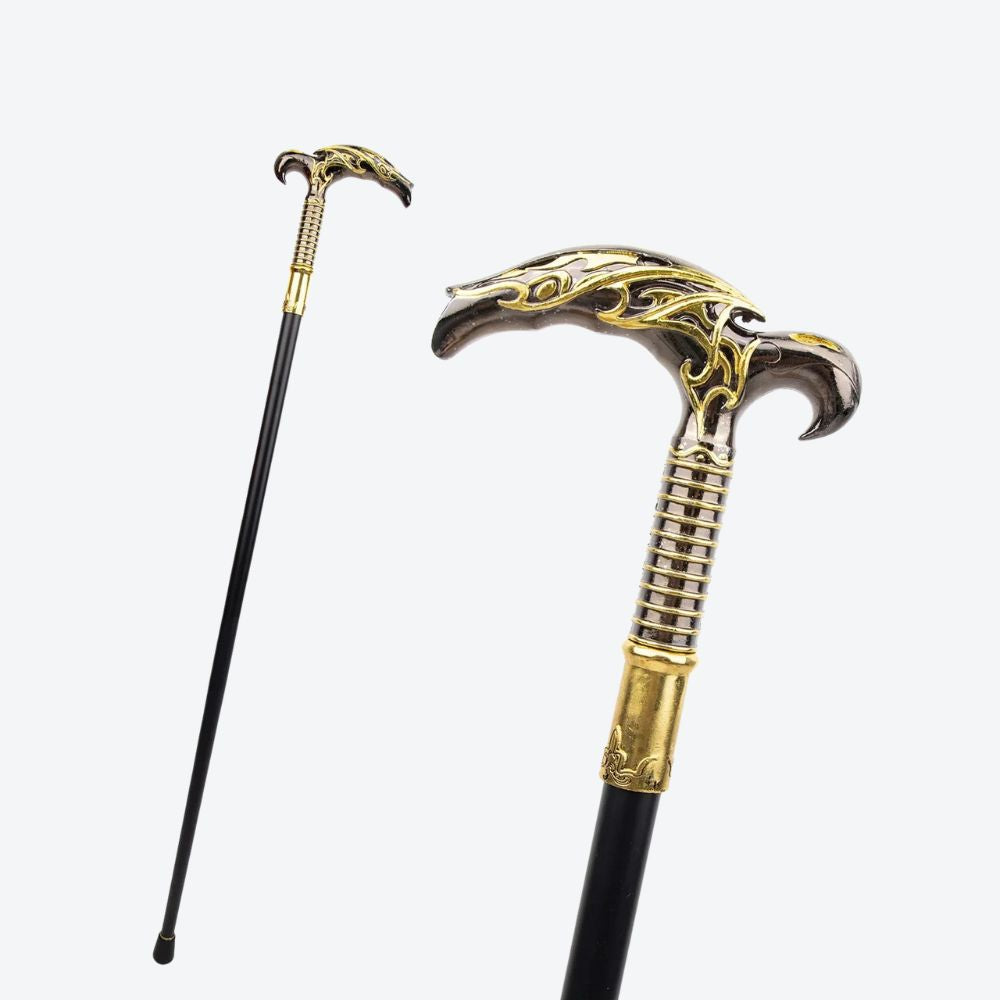 Classic Golden Claw Metal Cane-Bastoni UK