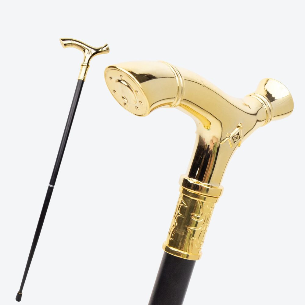 Classic Golden Masonic Cane - Bastoni