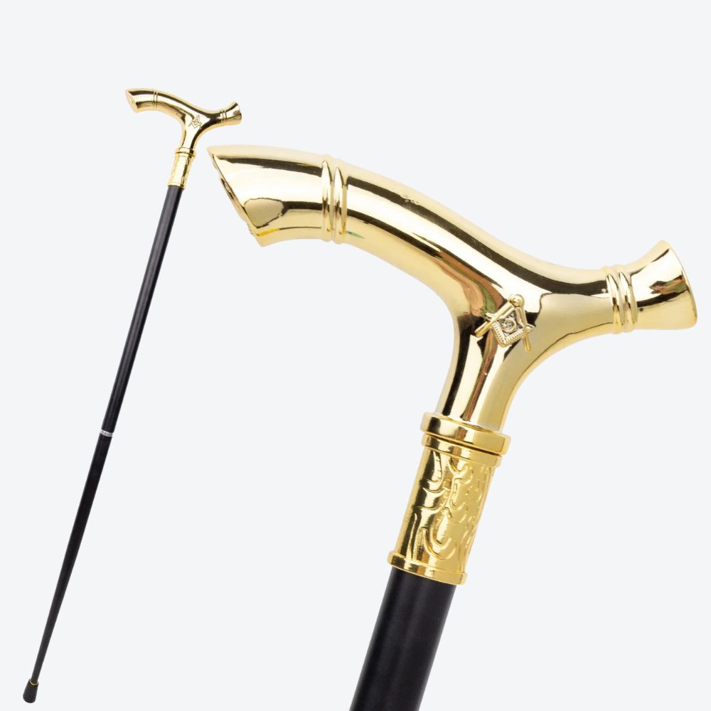 Classic Golden Masonic Cane - Bastoni