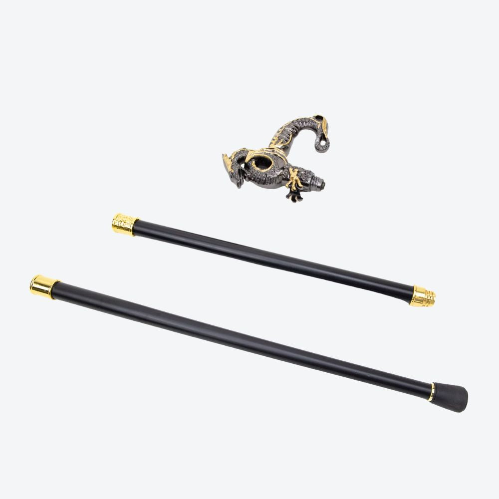 Classic Oriental Dragon Metal Cane-Bastoni UK