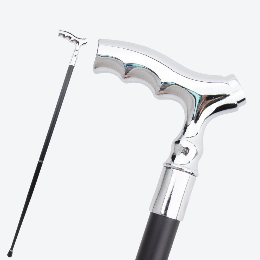 Classic Silver Cane Blacksmith's Staff - Bastoni