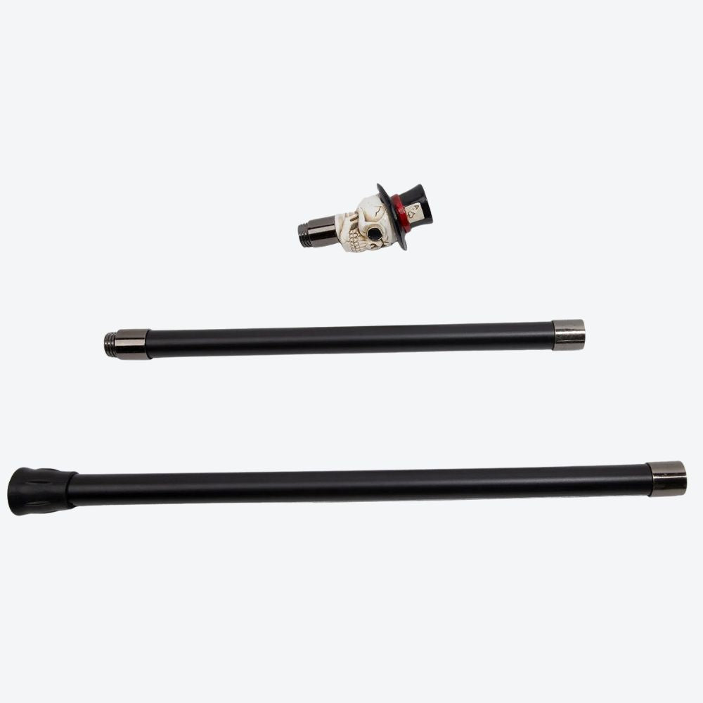 Classic Skull Top Hat Metal Cane-Bastoni UK
