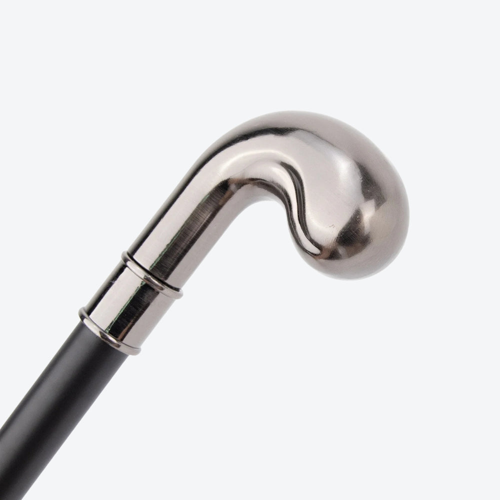 Classic Sovereign Silver Metal Walking Stick - Bastoni