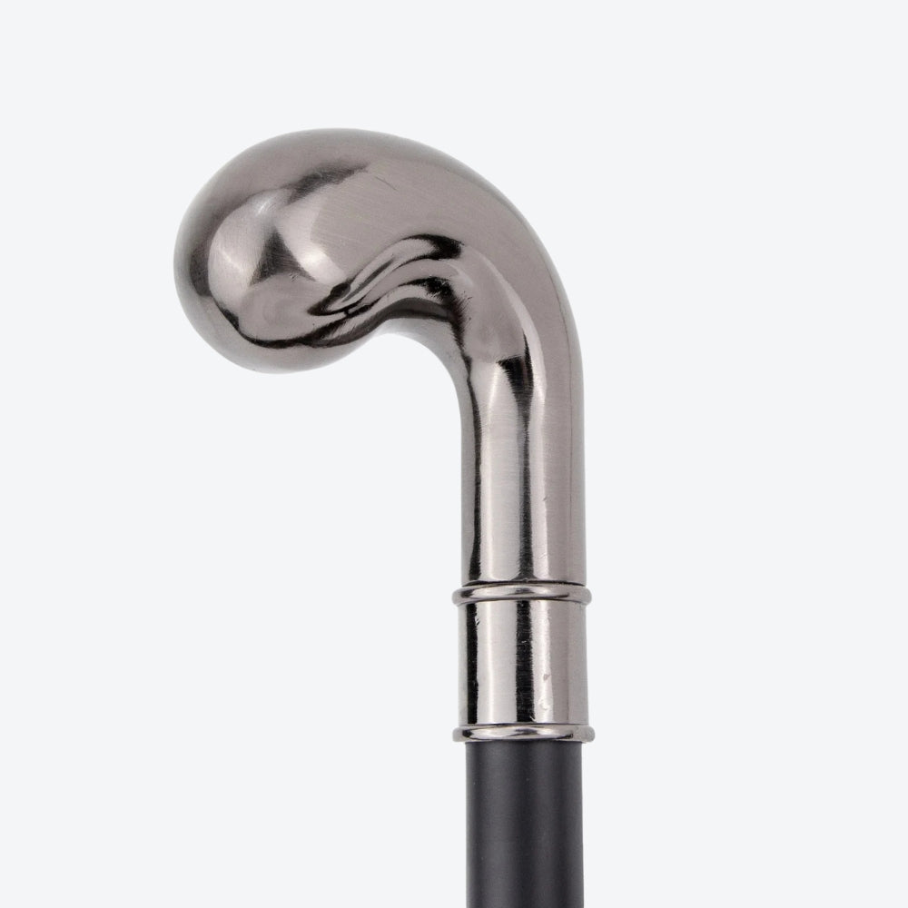 Classic Sovereign Silver Metal Walking Stick - Bastoni