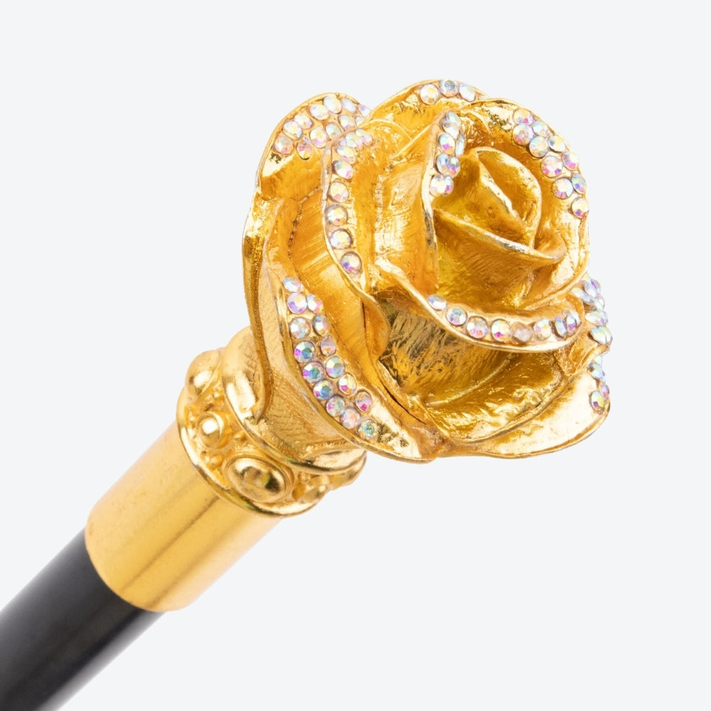 Classic Victorian Pink Gold Walking Stick - Bastoni