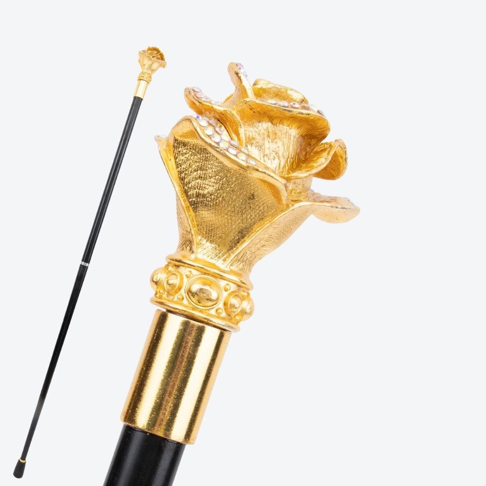 Classic Victorian Pink Gold Walking Stick - Bastoni