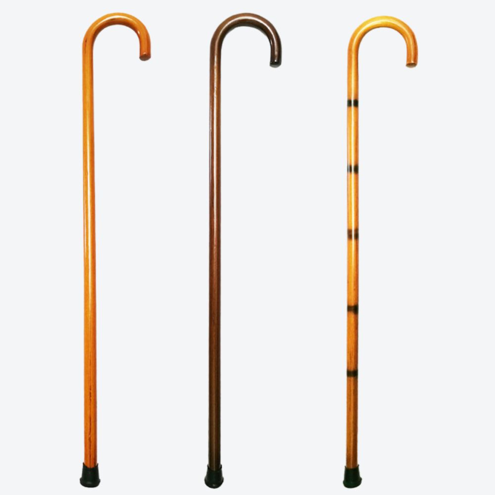 Classic German Beech Wood Walking Stick - Bastoni