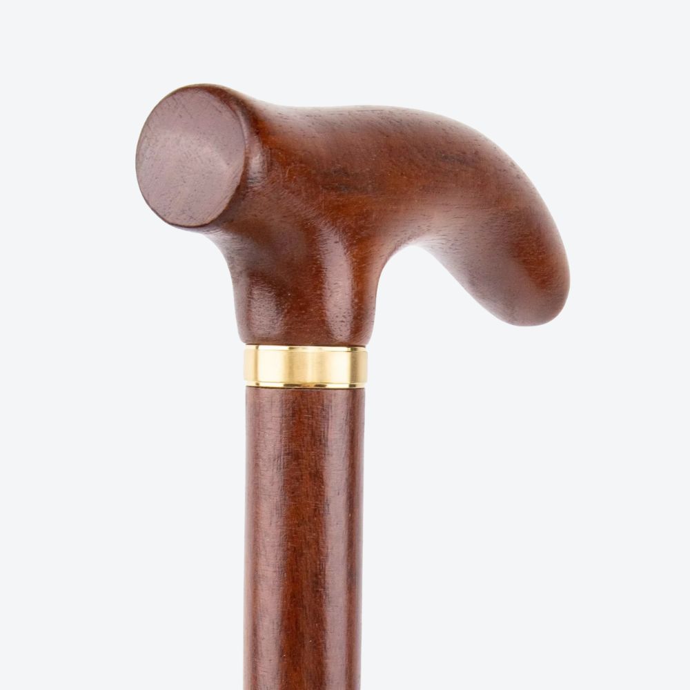Brown Wooden Single Joint Fashion Walking Stick Decorative Cospaly Party Walking Cane Halloween Mace Crutch Wand Crosier 92cm - Bastoni