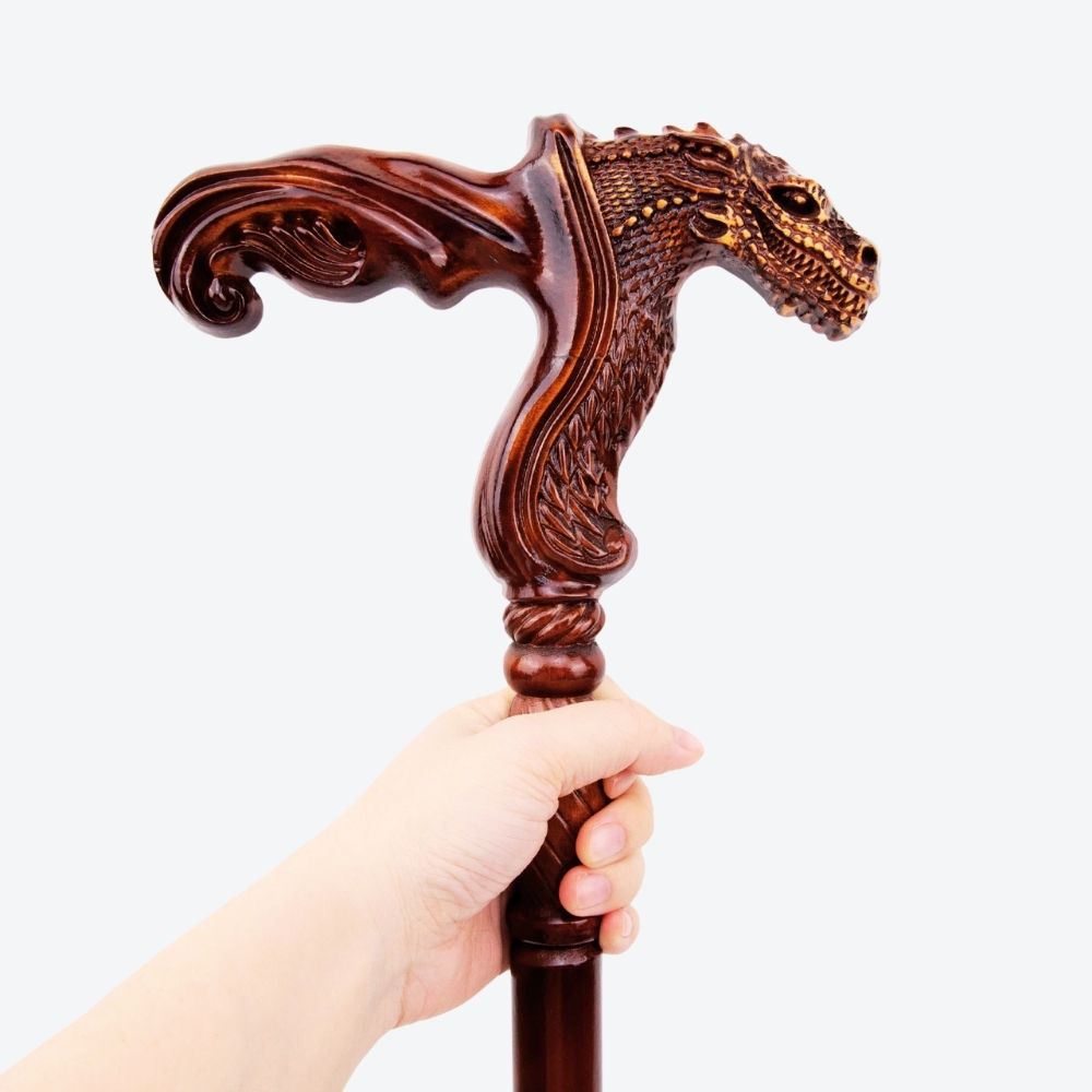 Bastoni Dragon Style German Beechwood Walking Stick