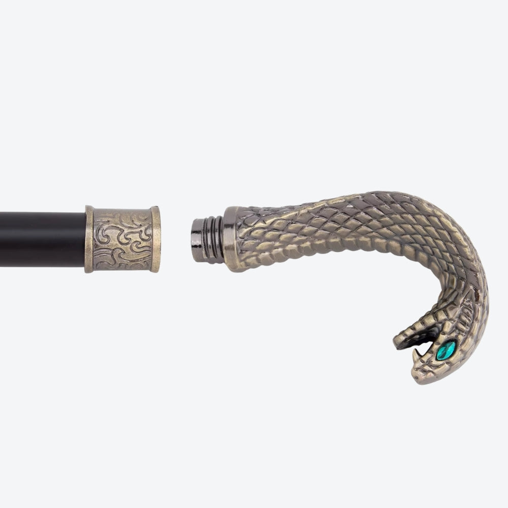 Elegant Imperial Serpent Walking Stick - Bastoni