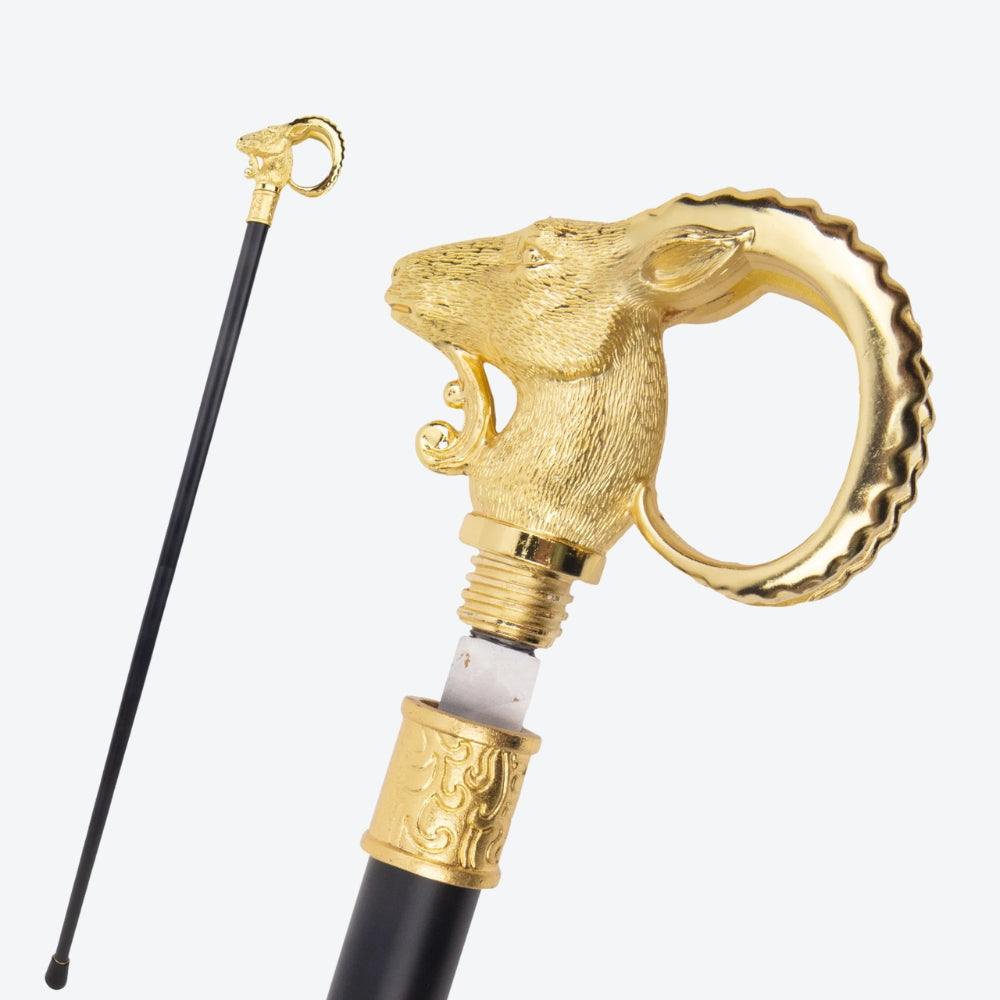 Elegant Metallic Cane Cabra Serrana - Bastoni