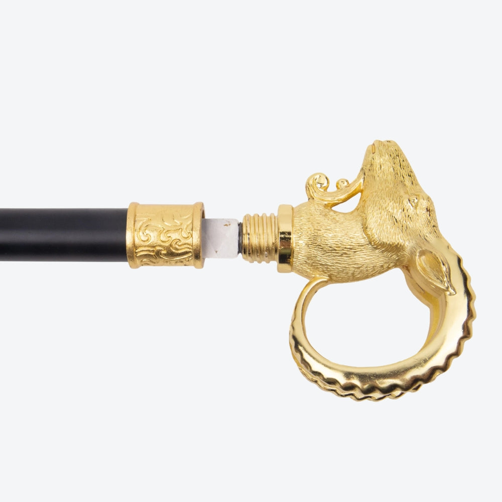 Elegant Metallic Cane Cabra Serrana - Bastoni