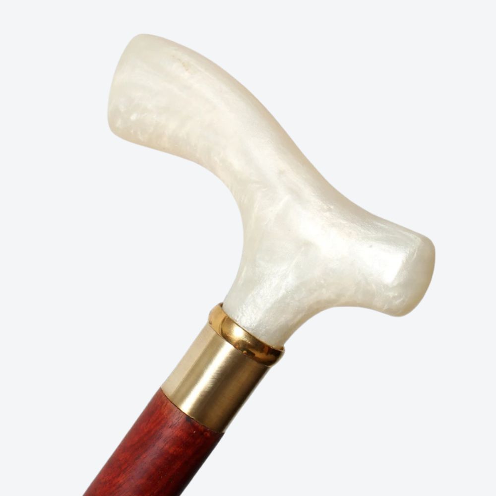 Bastoni Elegant Reddish African Wood Modern Walking Stick