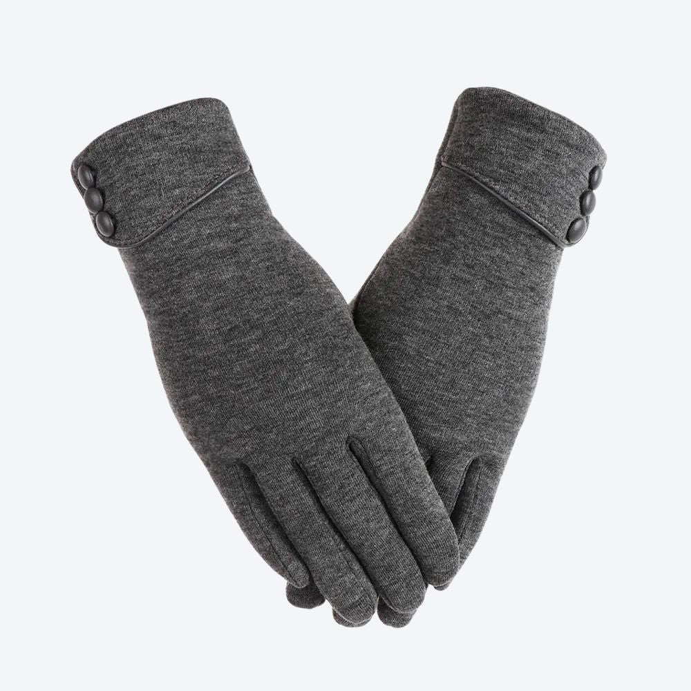 Women Winter Warm Gloves Touch Screen Fleece Lined Thermal Mittens Driving Ski Windproof Gloves - Bastoni