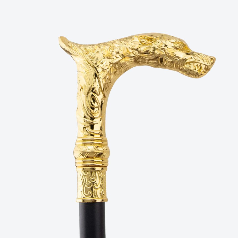 Bastoni Elegant Vintage Gold Leopard Cane
