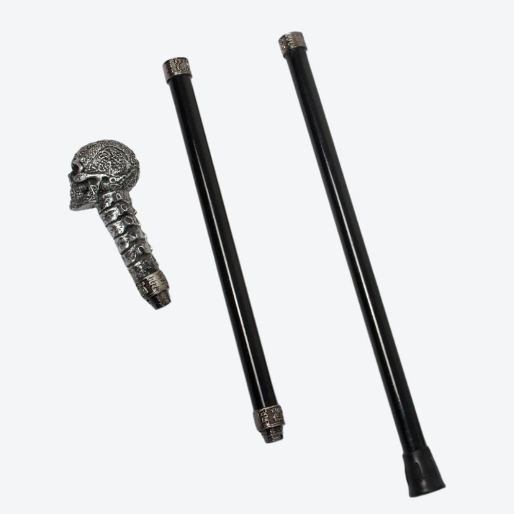 Bastoni Vintage Elegant Silver Skull Cane