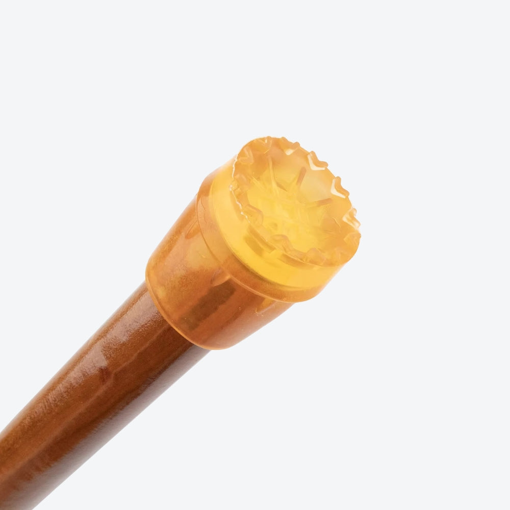 Elegant Wooden Walking Stick with Flower Bouquet - Bastoni