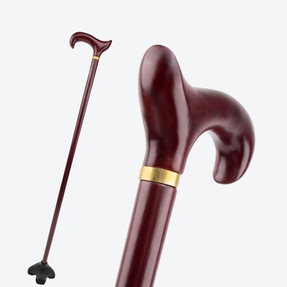 Bastoni Four-Pointed Fox Tail Wooden Cane
