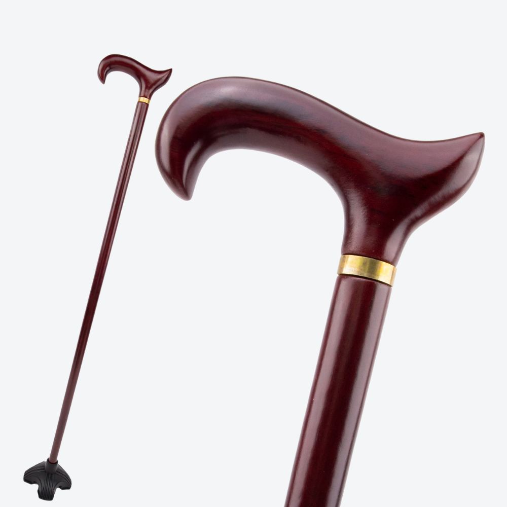Bastoni Four-Pointed Fox Tail Wooden Cane