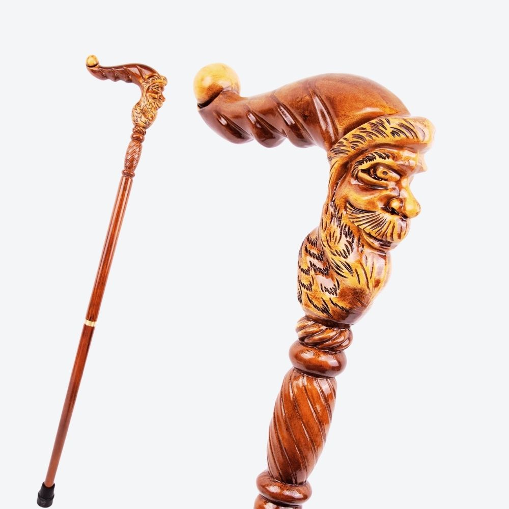 German Beechwood Walking Stick, Duende Bastoni Style