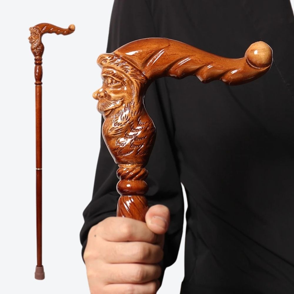 German Beechwood Walking Stick, Duende Bastoni Style