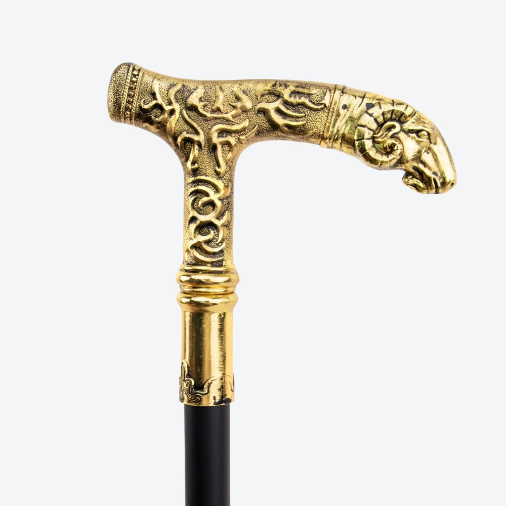 Golden Mountain Goat Metal Classic Cane-Bastoni Co