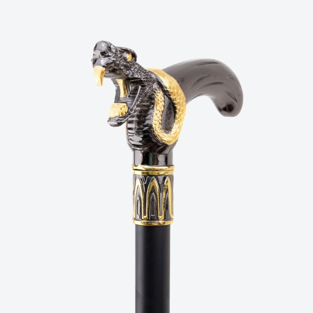 Golden Naja Metal Cane-Bastoni UK