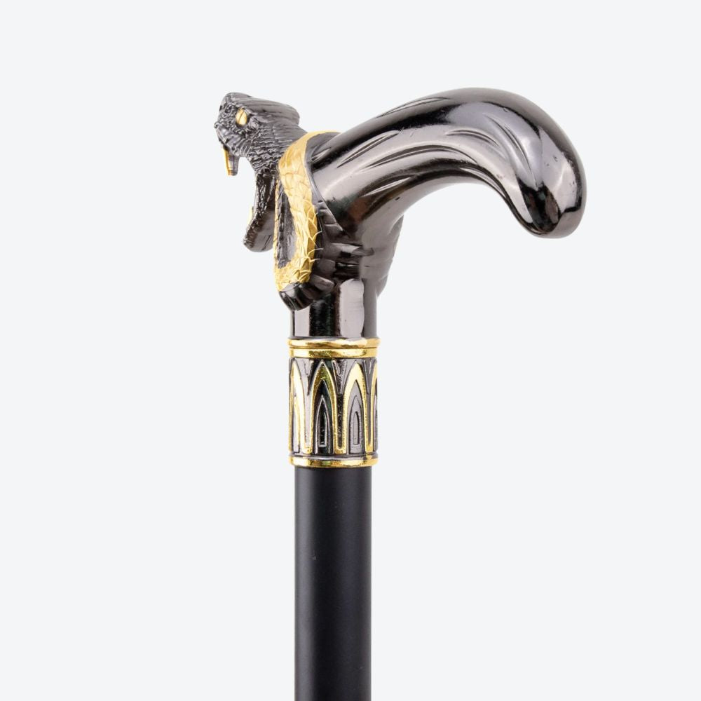 Golden Naja Metal Cane-Bastoni UK