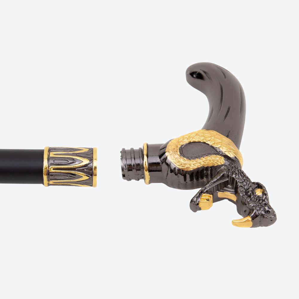 Golden Naja Metal Cane-Bastoni UK