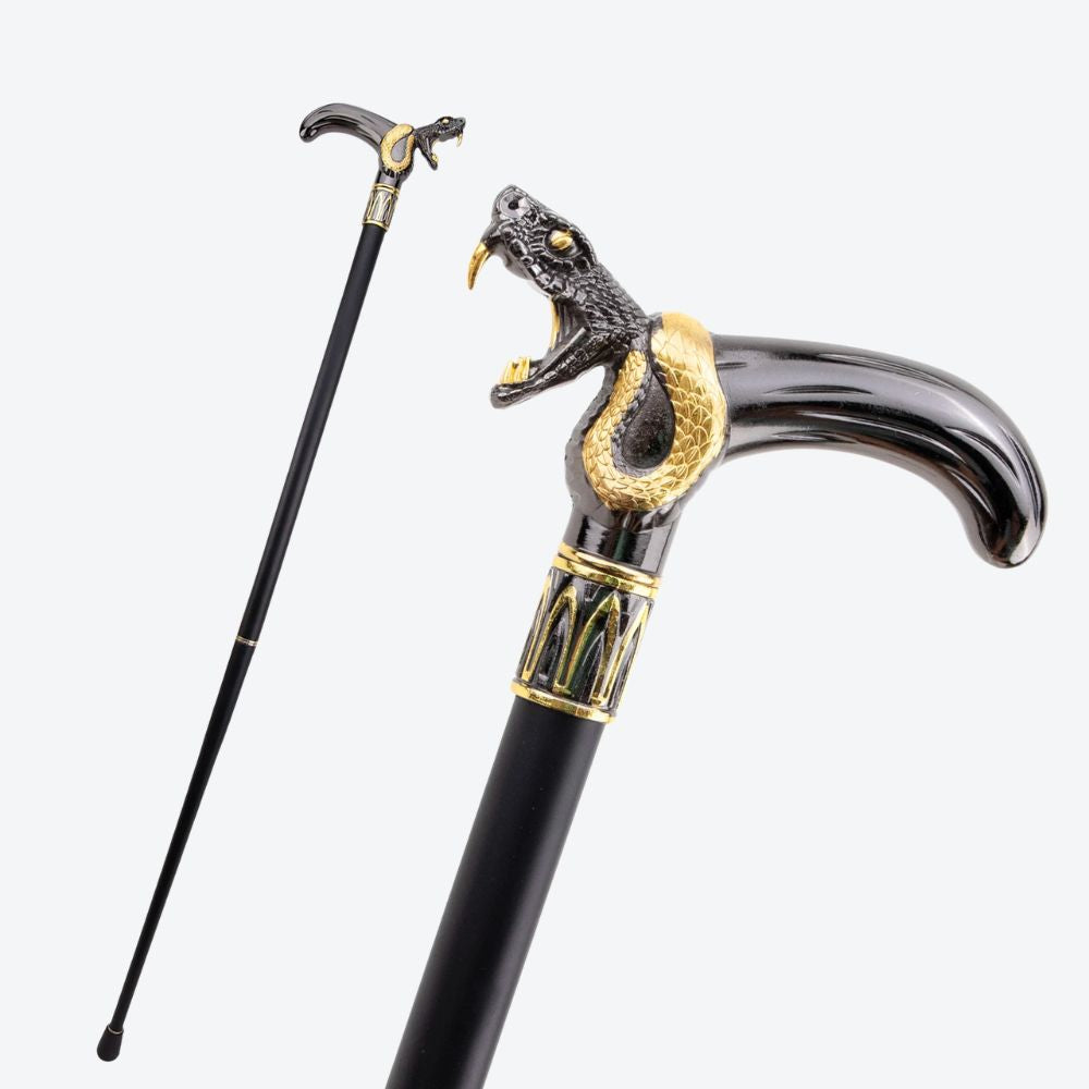 Golden Naja Metal Cane-Bastoni UK