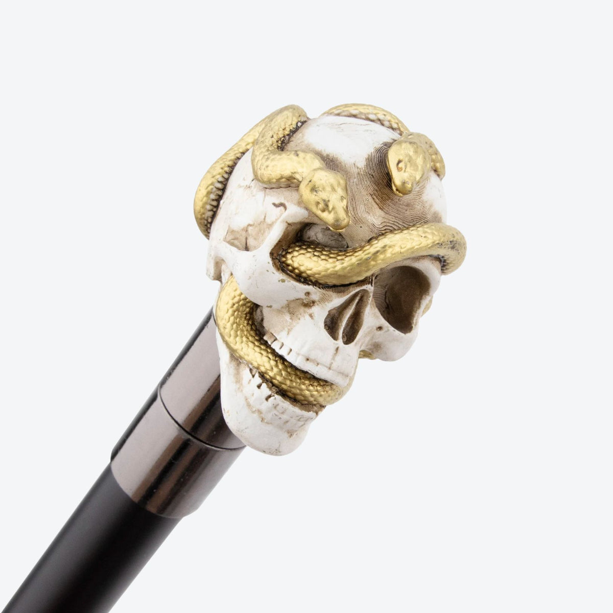 Golden Snake Skull Metal Cane-Bastoni UK