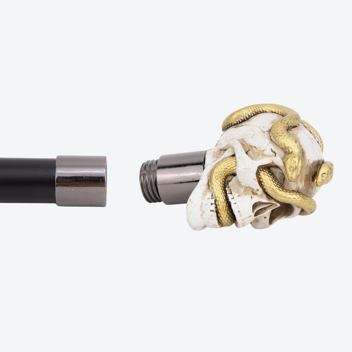 Golden Snake Skull Metal Cane-Bastoni UK