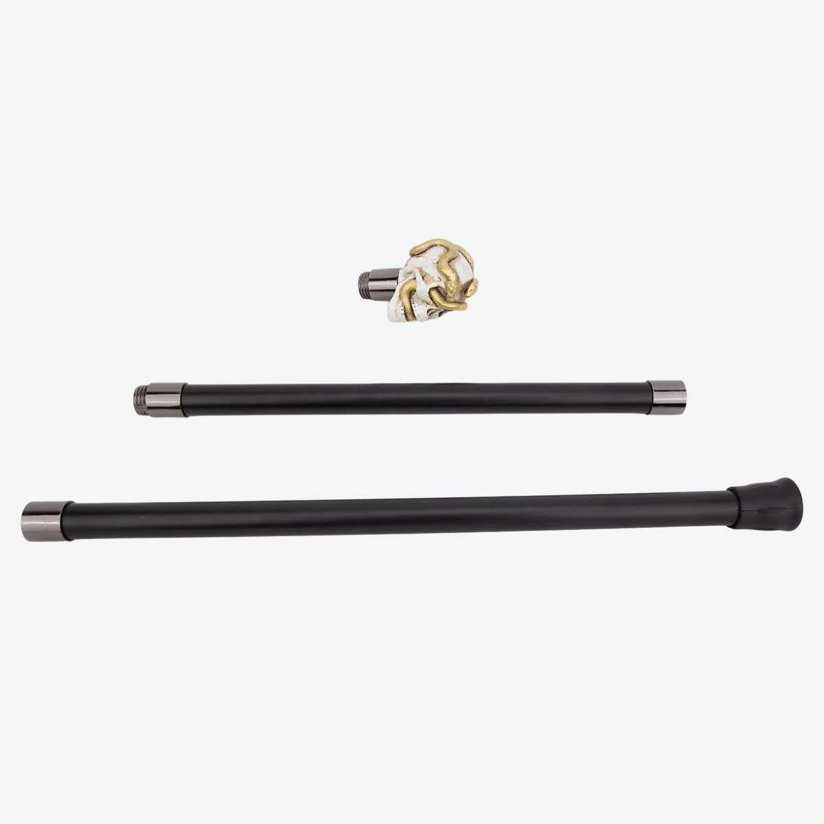 Golden Snake Skull Metal Cane-Bastoni UK