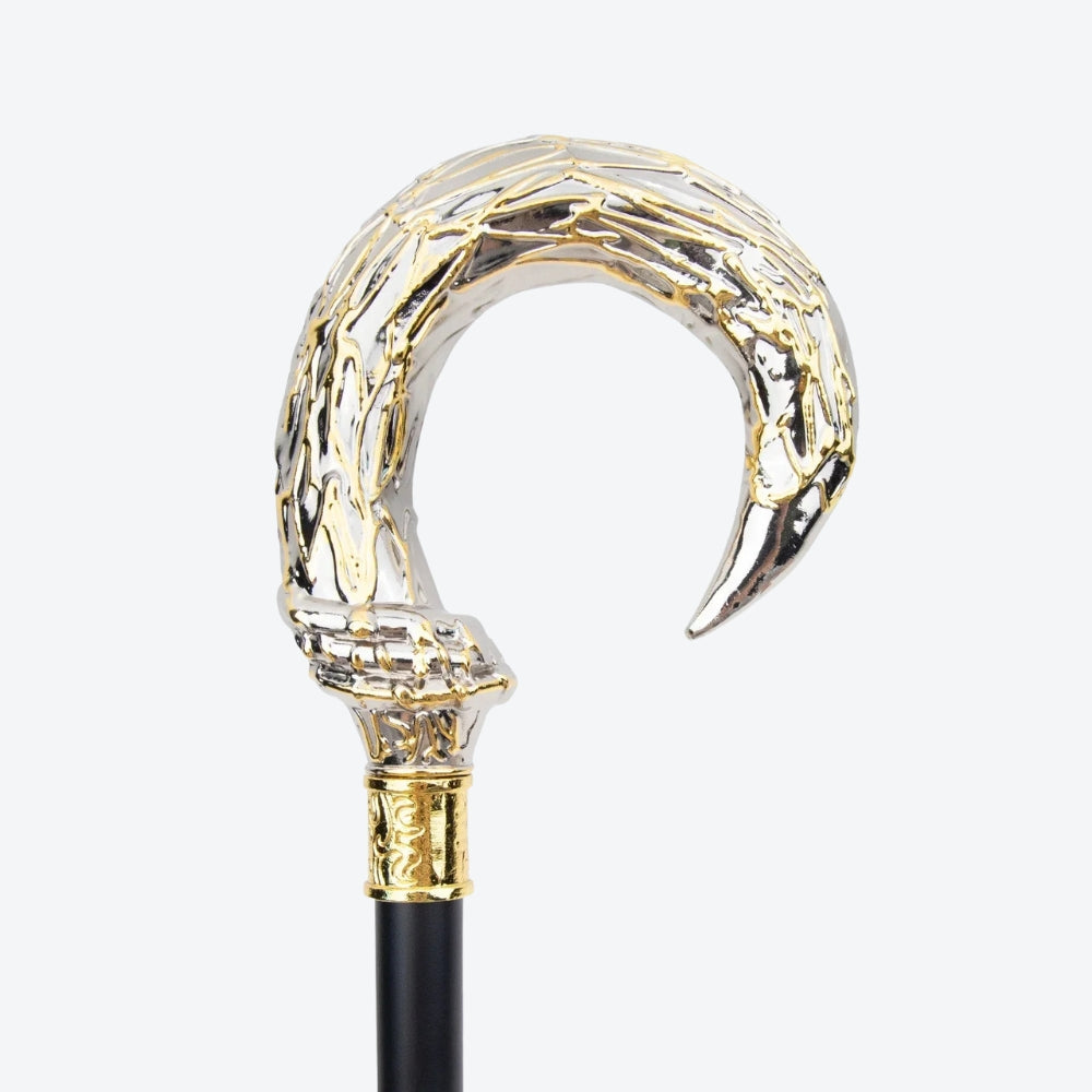 Golden White U Steampunk Walking Cane Fashion Walking Stick Gentleman Performance stage Cane 92cm Performance Stage Cane - Bastoni