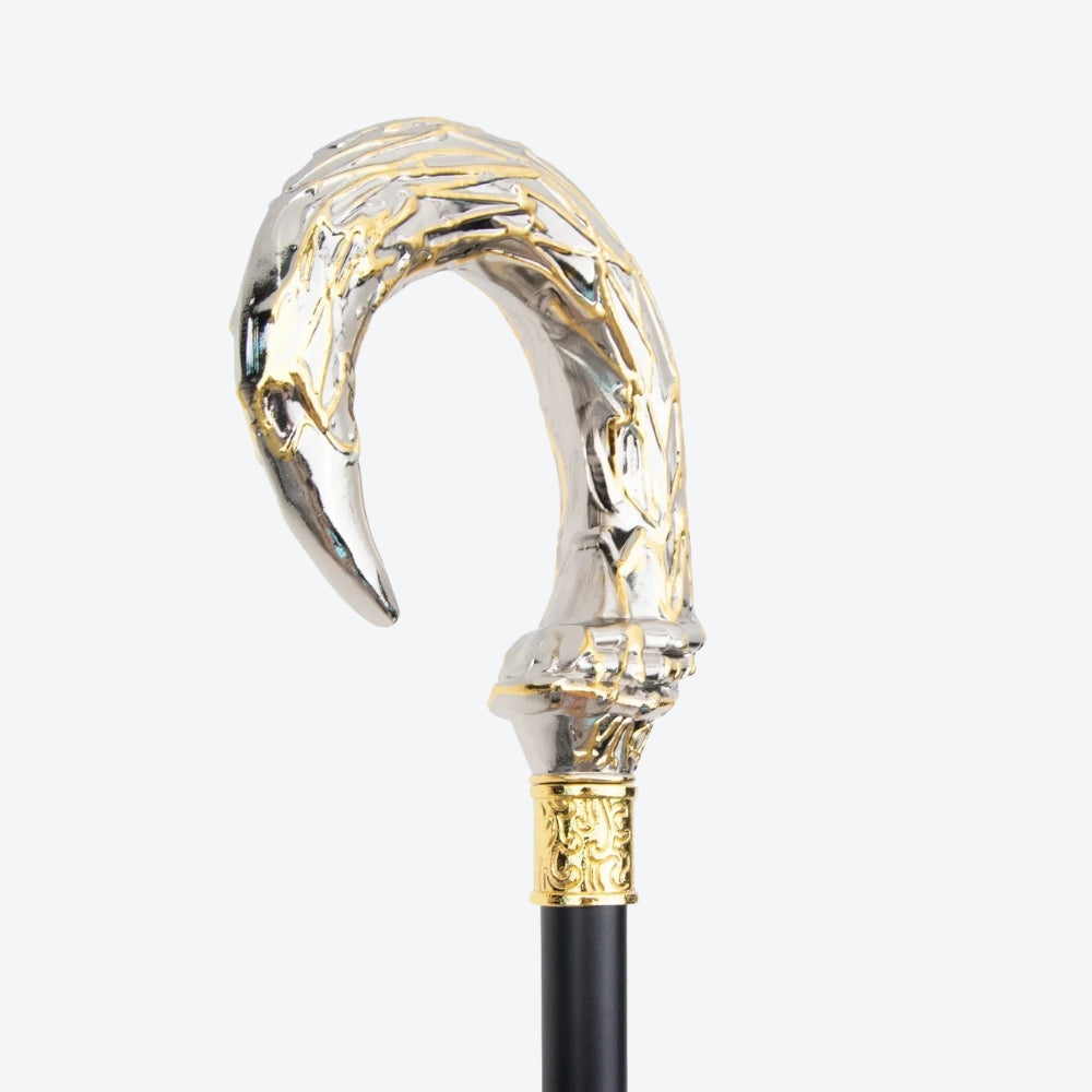 Golden White U Steampunk Walking Cane Fashion Walking Stick Gentleman Performance stage Cane 92cm Performance Stage Cane - Bastoni