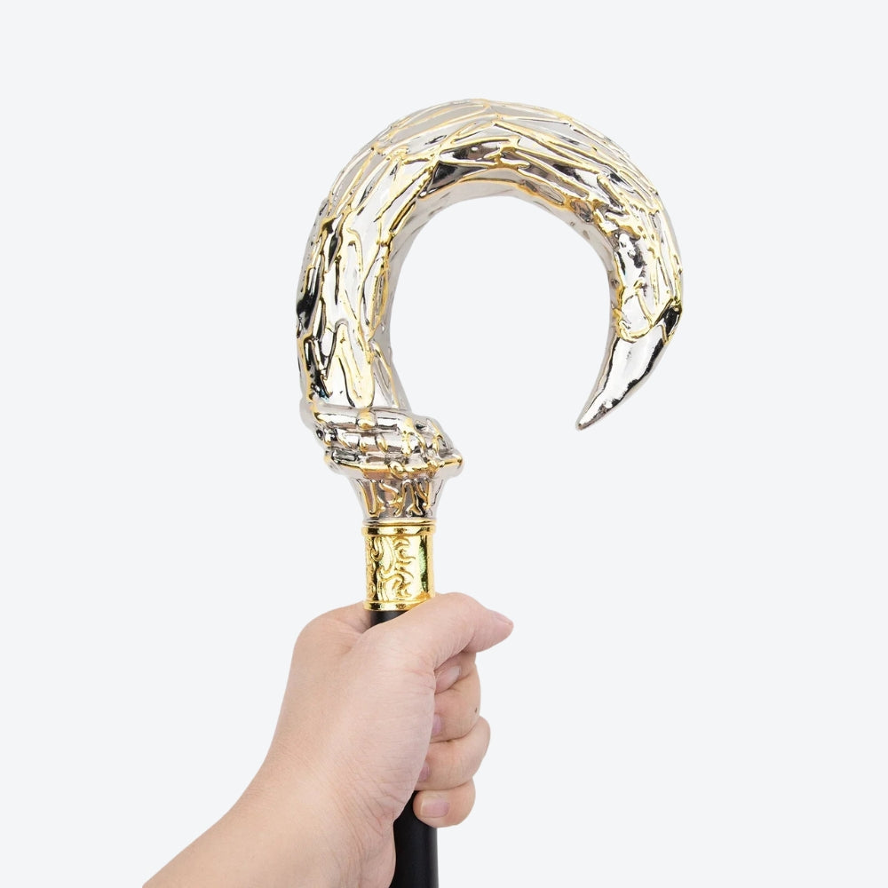 Golden White U Steampunk Walking Cane Fashion Walking Stick Gentleman Performance stage Cane 92cm Performance Stage Cane - Bastoni