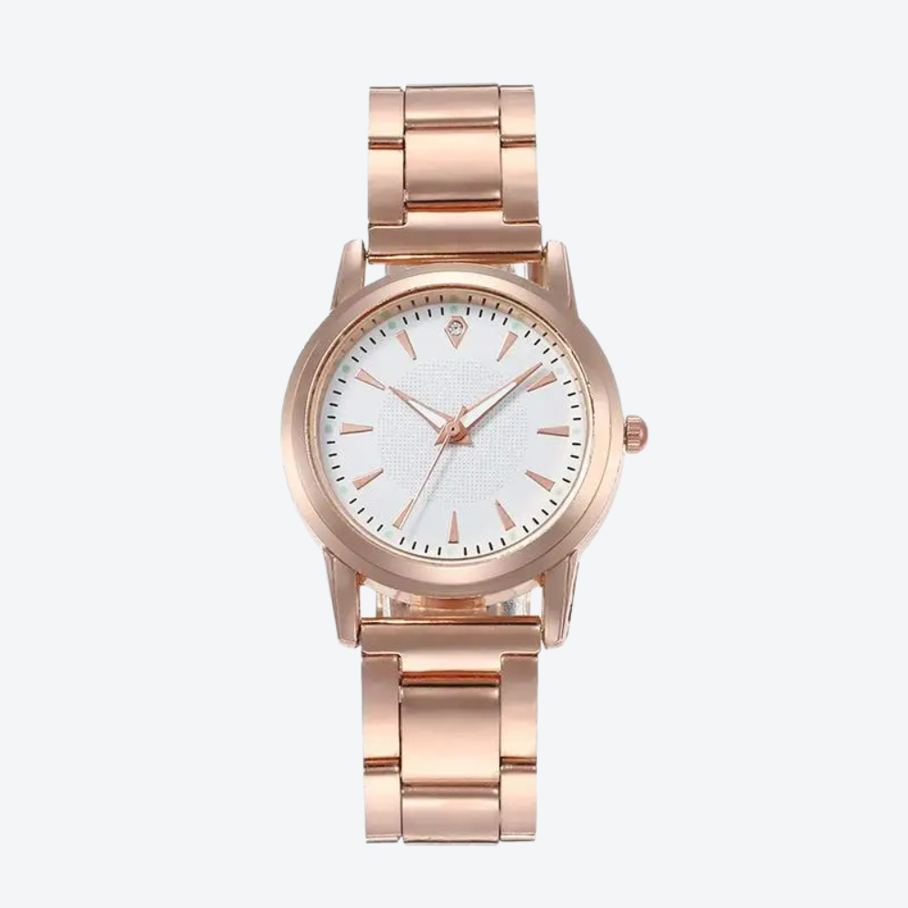 Elegant Minimalist White and Silver Wristwatch - Bastoni