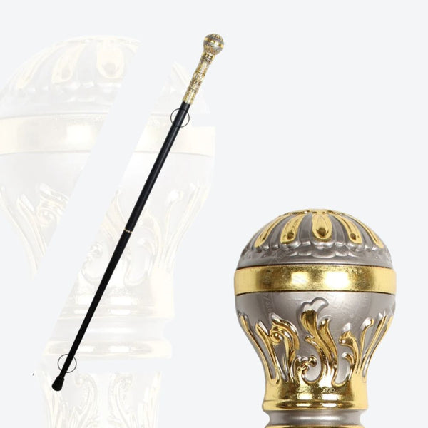 Luxury Elegant Royal Cane Silver/Gold Cane
